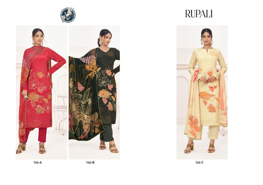 Rupali Vivek Pure Natural Pant Style Suits Wholesaler