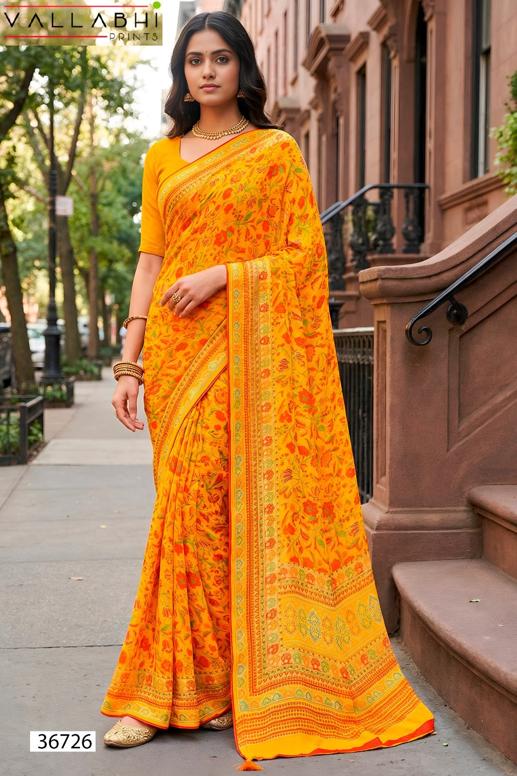 Rupanshi Vol 11 Vallabhi Prints Moss Georgette Sarees Exporter