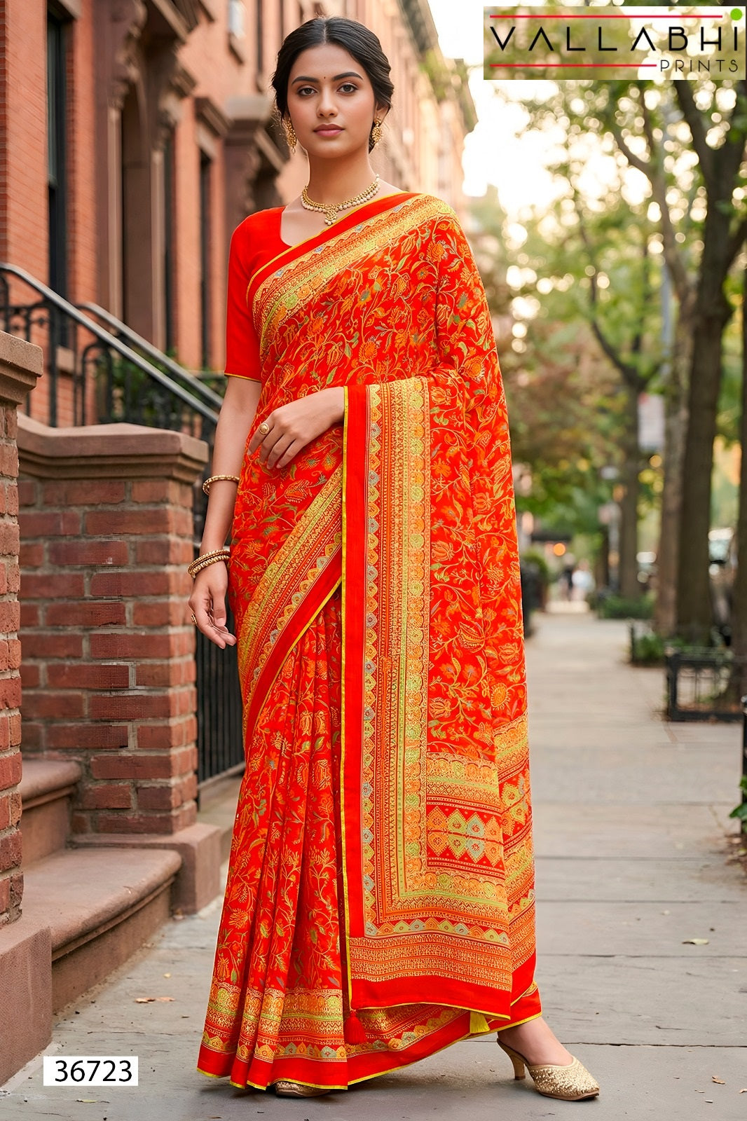 Rupanshi Vol 11 Vallabhi Prints Moss Georgette Sarees Exporter