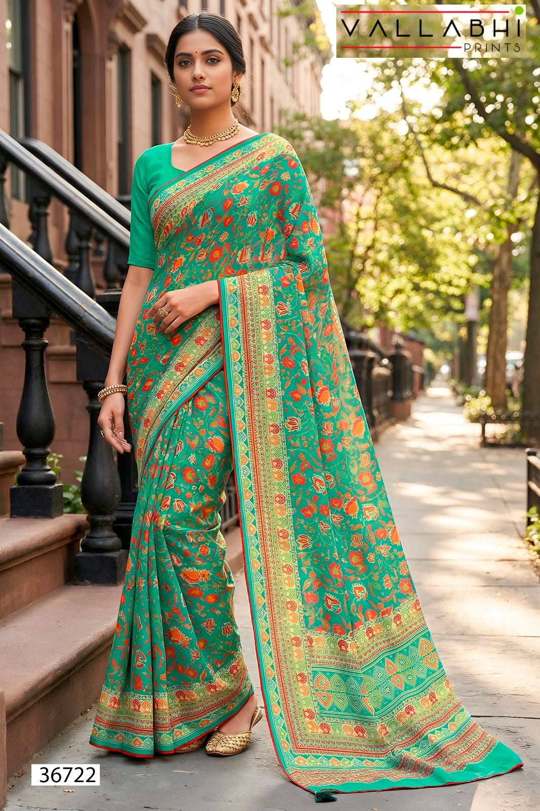 Rupanshi Vol 11 Vallabhi Prints Moss Georgette Sarees Exporter