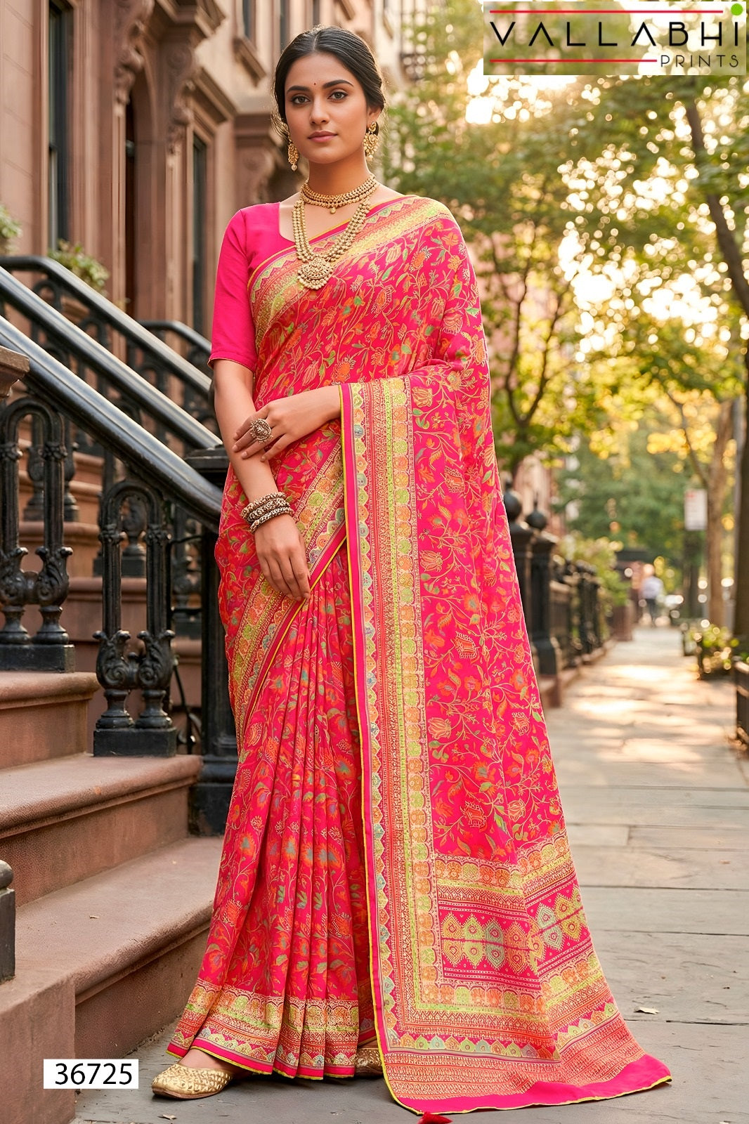 Rupanshi Vol 11 Vallabhi Prints Moss Georgette Sarees Exporter