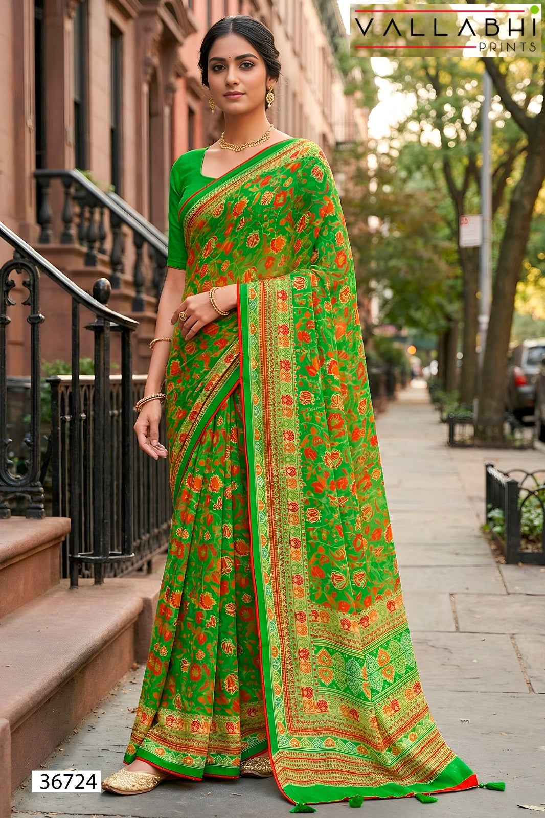 Rupanshi Vol 11 Vallabhi Prints Moss Georgette Sarees Exporter