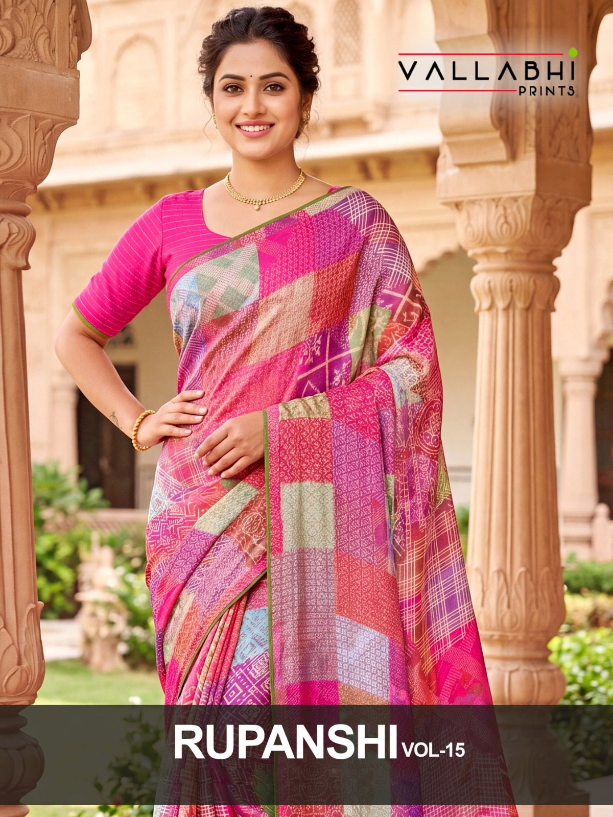 Rupanshi Vol 15 Vallabhi Prints Moss Sarees Supplier Ahmedabad