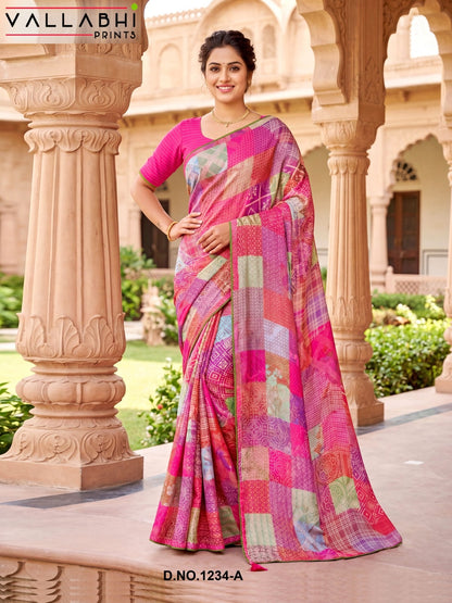 Rupanshi Vol 15 Vallabhi Prints Moss Sarees Supplier Ahmedabad