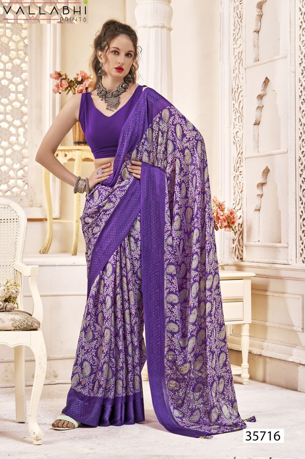 Rupanshi Vol 3 Vallabhi Prints Moss Sarees Supplier