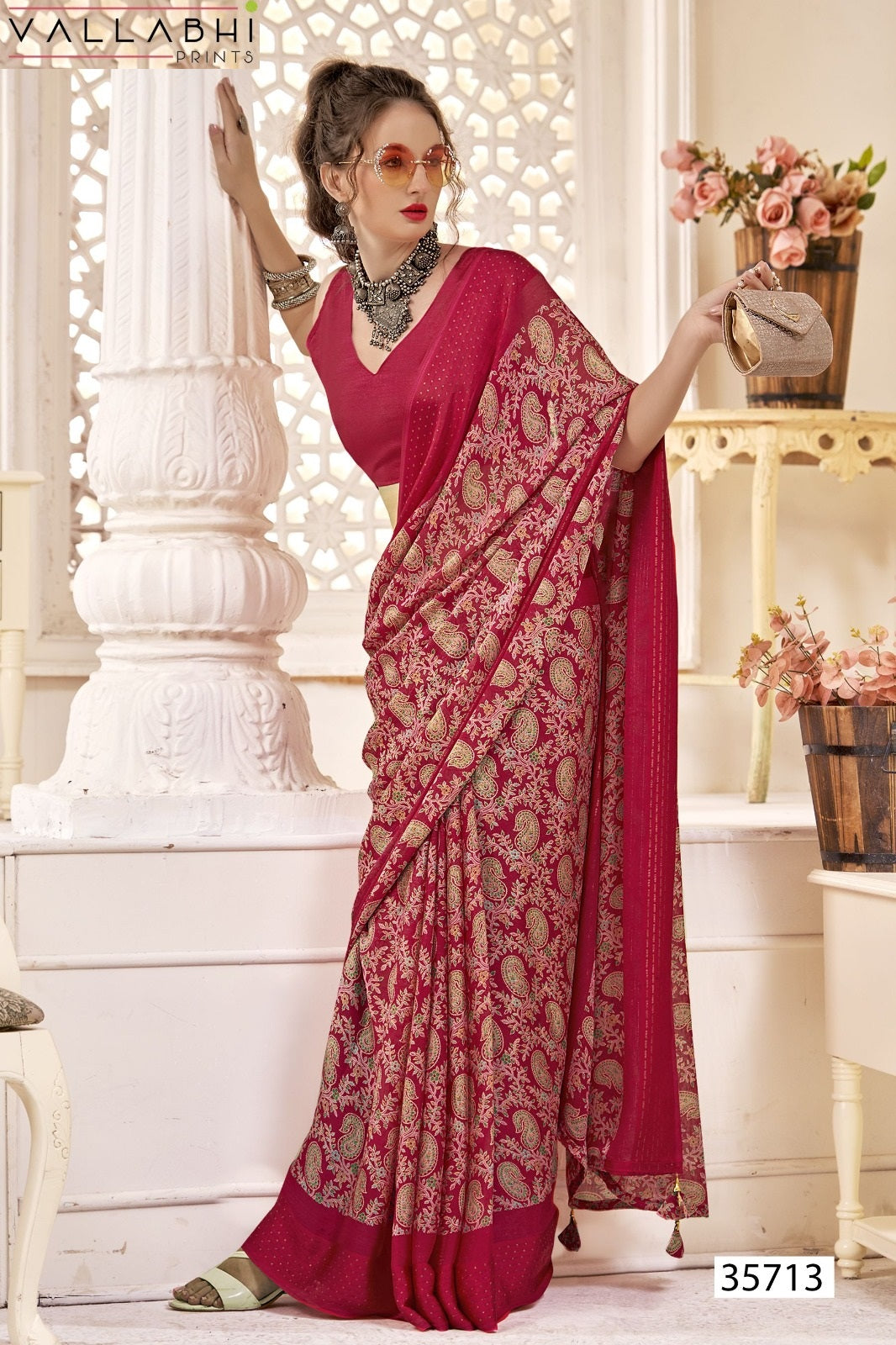 Rupanshi Vol 3 Vallabhi Prints Moss Sarees Supplier