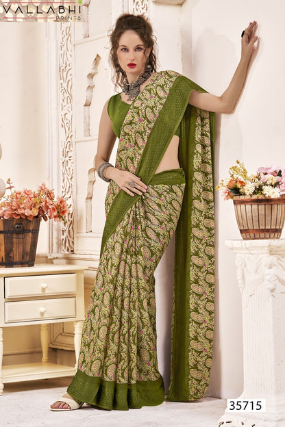 Rupanshi Vol 3 Vallabhi Prints Moss Sarees Supplier