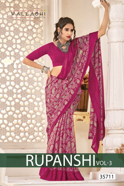 Rupanshi Vol 3 Vallabhi Prints Moss Sarees Supplier
