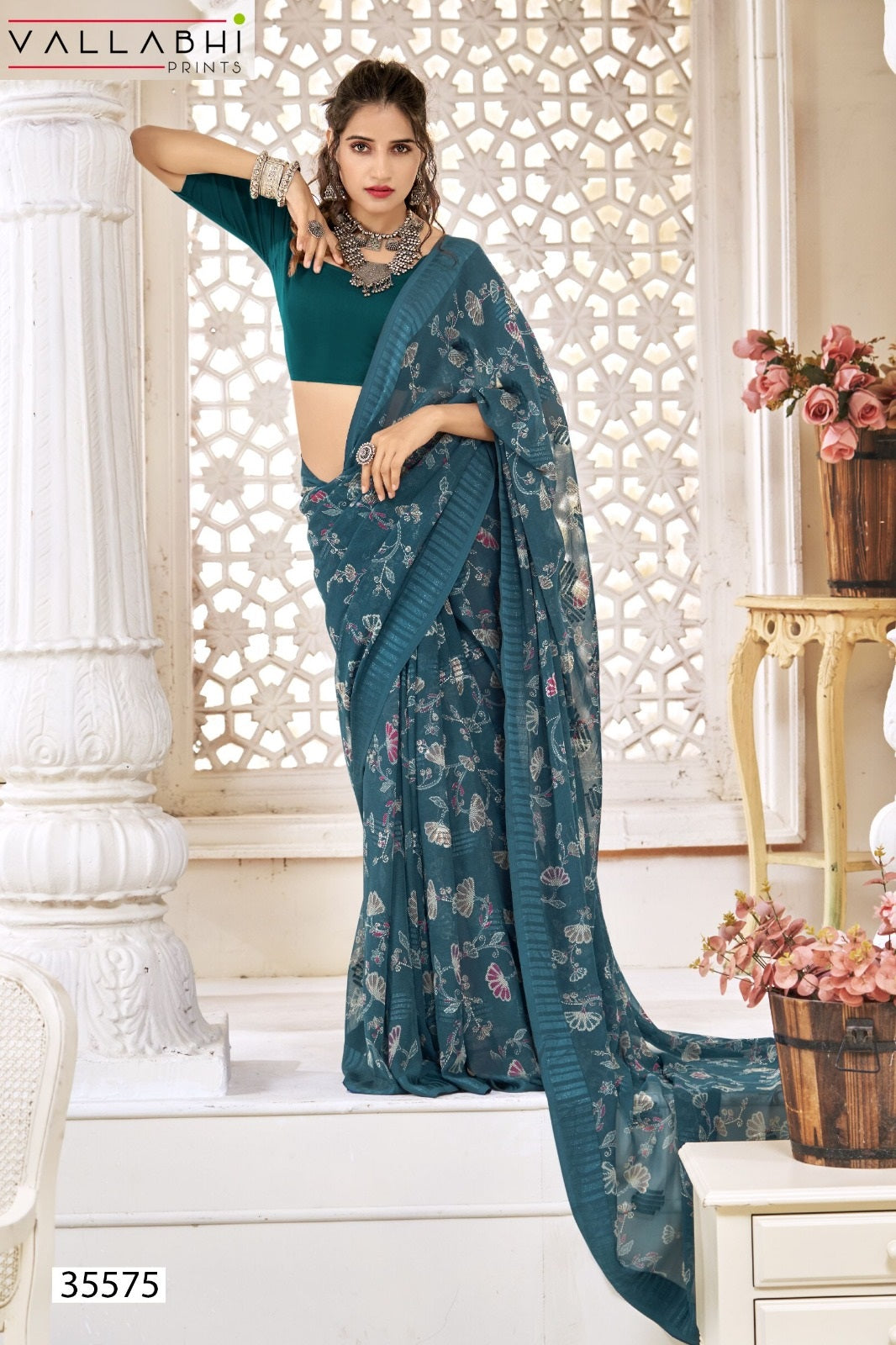 Rupanshi Vol 4 Vallabhi Prints Georgette Sarees Supplier India