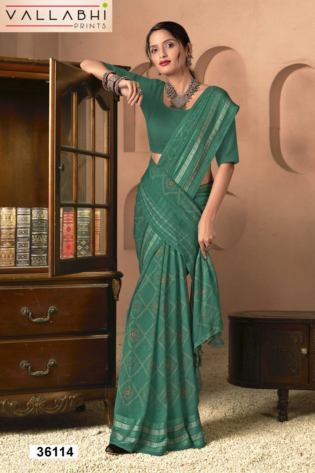 Rupanshi Vol 5 Vallabhi Prints Moss Sarees Wholesaler Ahmedabad
