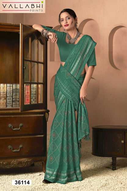 Rupanshi Vol 5 Vallabhi Prints Moss Sarees Wholesaler Ahmedabad