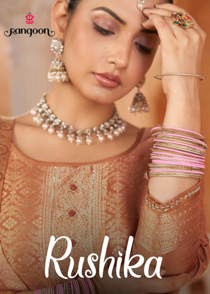 Rushika Rangoon Viscose Muslin Readymade Pant Style Suits Manufacturer India