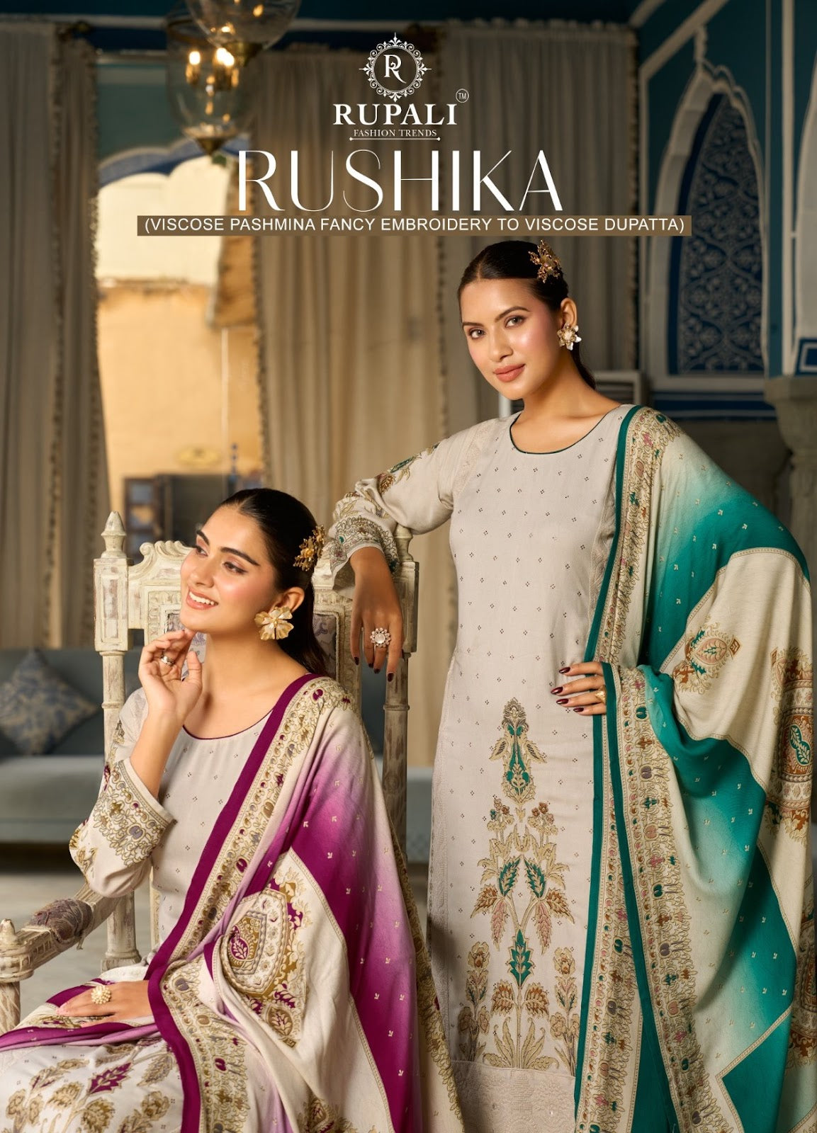 Rushika Rupali Pashmina Suits Supplier India