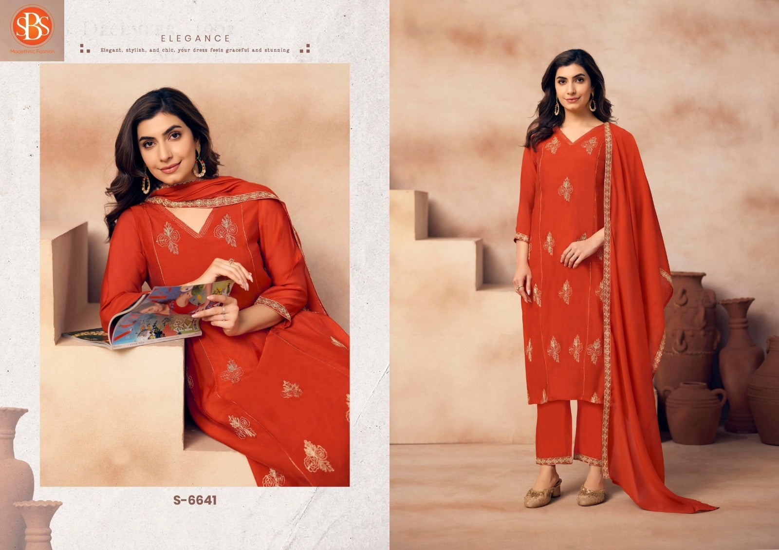 Rushika Sbs Mal Chanderi Readymade Pant Style Suits Manufacturer