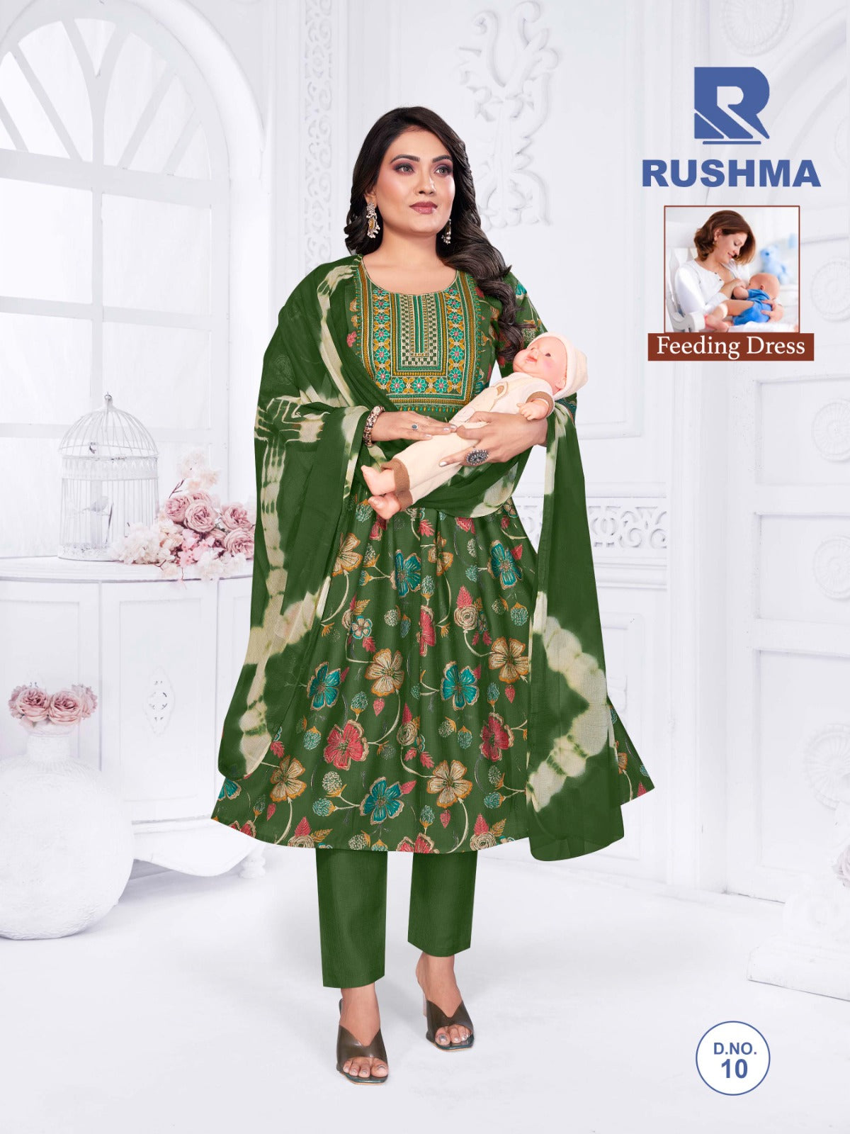 Rushma Raashi Vertical Feeding Readymade Suit Wholesaler