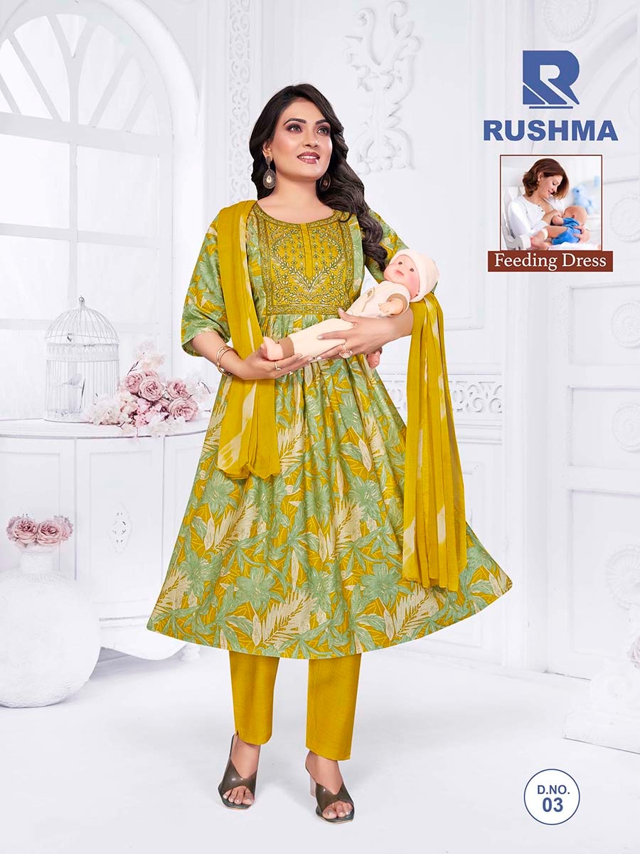 Rushma Raashi Vertical Feeding Readymade Suit Wholesaler