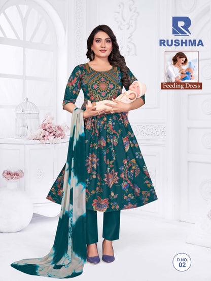 Rushma Raashi Vertical Feeding Readymade Suit Wholesaler