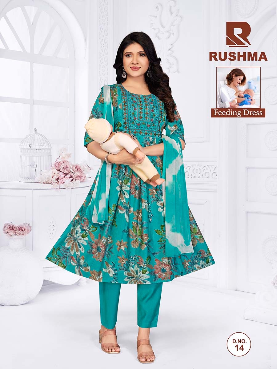Rushma Raashi Vertical Feeding Readymade Suit Wholesaler
