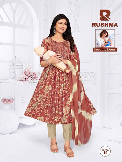Rushma Raashi Vertical Feeding Readymade Suit Wholesaler