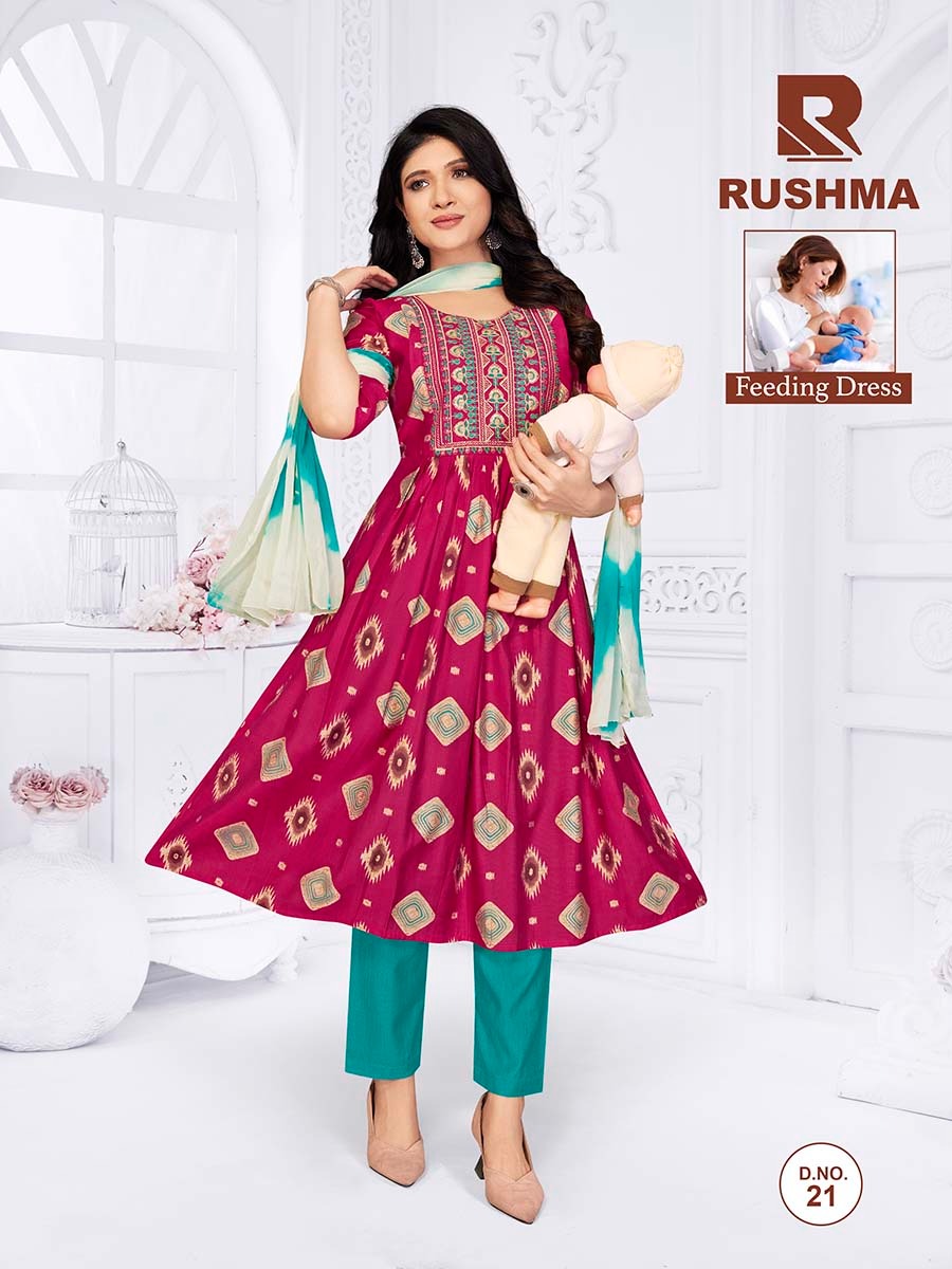Rushma Raashi Vertical Feeding Readymade Suit Wholesaler