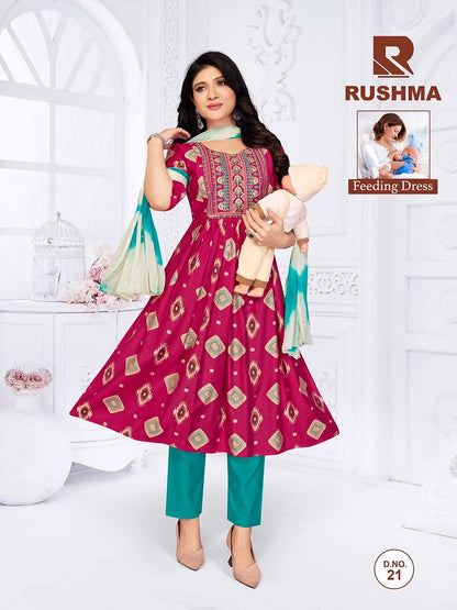 Rushma Raashi Vertical Feeding Readymade Suit Wholesaler