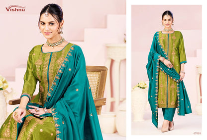 Rustam Vishnu Impex Vichitra Silk Pant Style Suits Manufacturer Gujarat