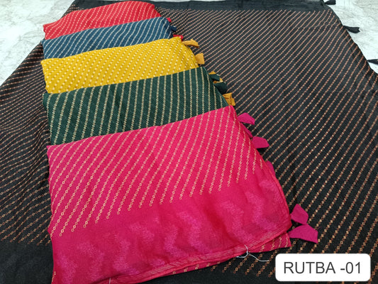 Rutba 1 Kalpveli Mono Georgette Sarees Wholesale Price