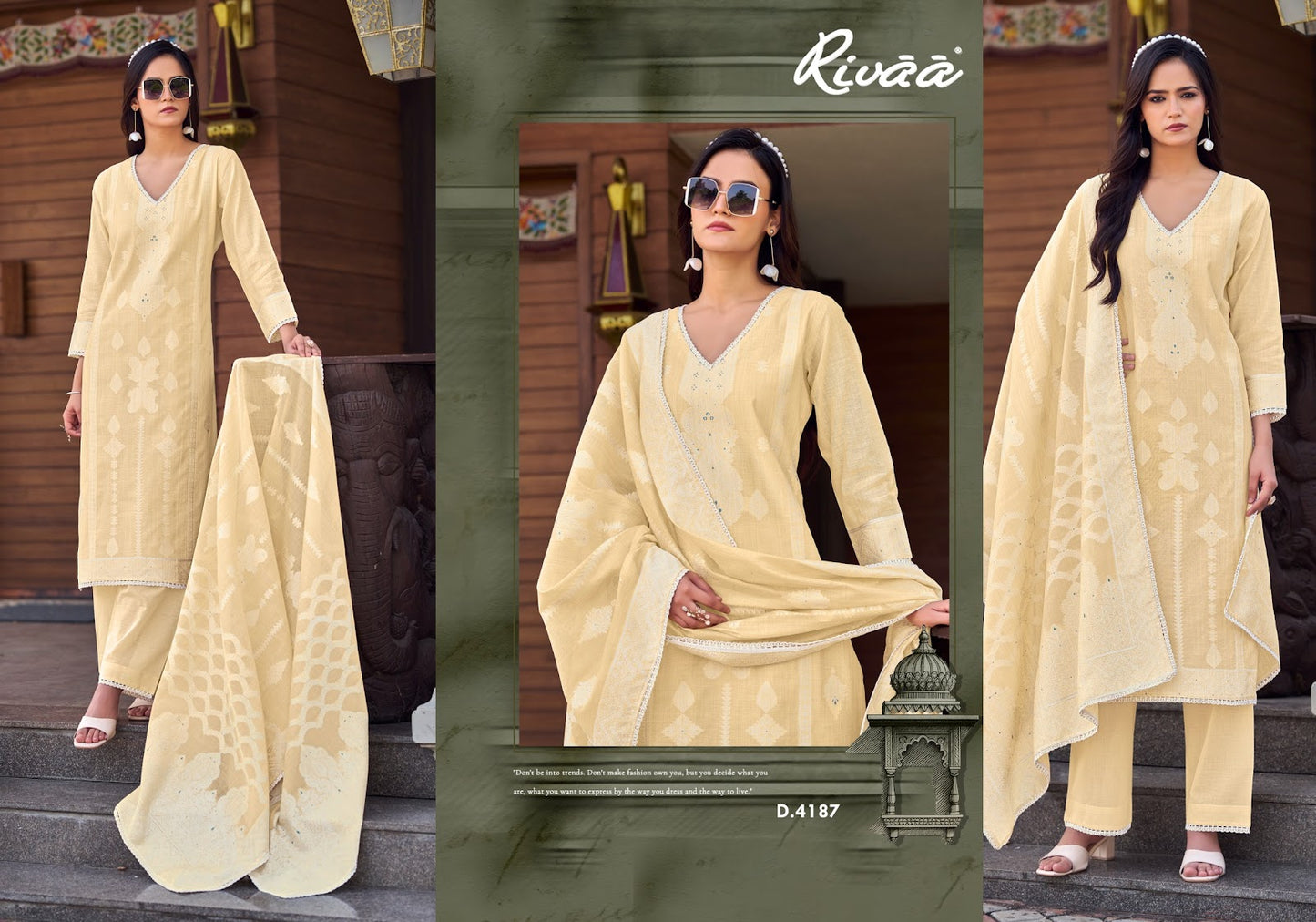 Rutba Rivaa Jaamdani Pant Style Suits Exporter India