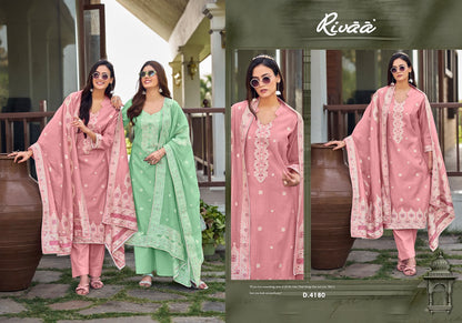 Rutba Rivaa Jaamdani Pant Style Suits Exporter India