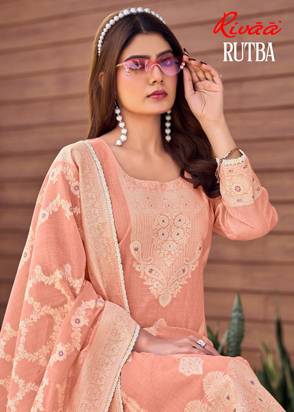 Rutba Rivaa Jaamdani Pant Style Suits Exporter India