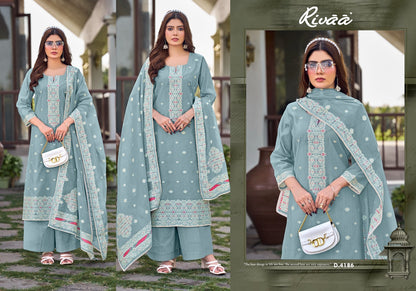 Rutba Rivaa Jaamdani Pant Style Suits Exporter India