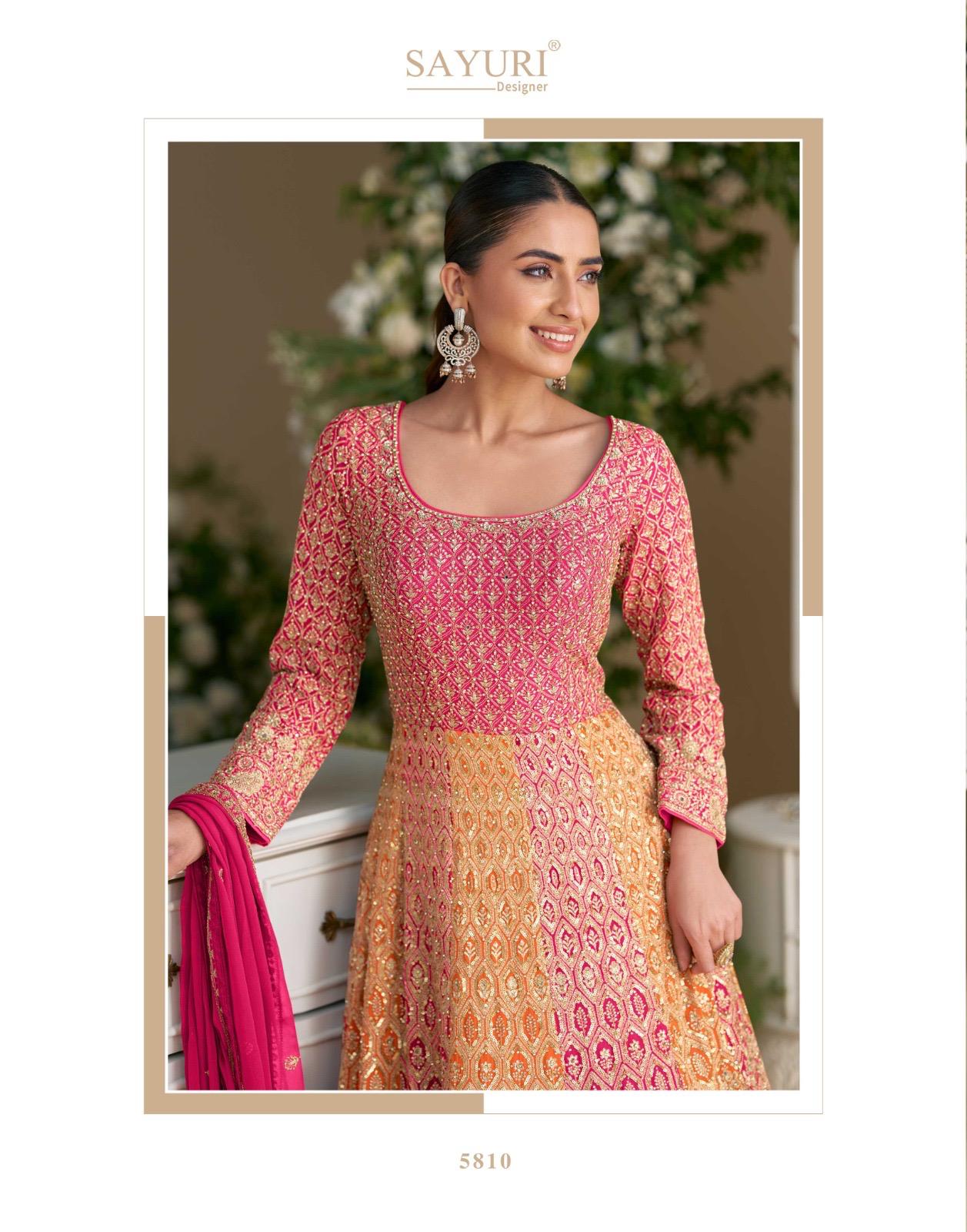 Rutba Sayuri Georgette Gown Dupatta Set Exporter India