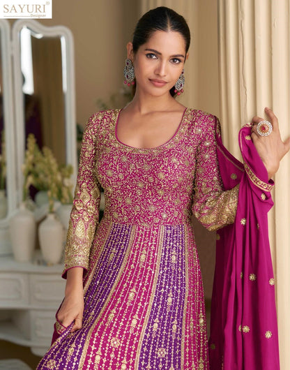 Rutba Sayuri Georgette Gown Dupatta Set Exporter India