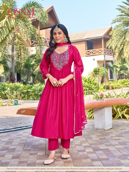 Rutbaa Ossm Roman Silk Readymade Anarkali Suits Manufacturer Ahmedabad