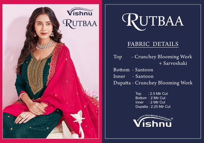 Rutbaa Vishnu Impex Crunchy Pant Style Suits Exporter
