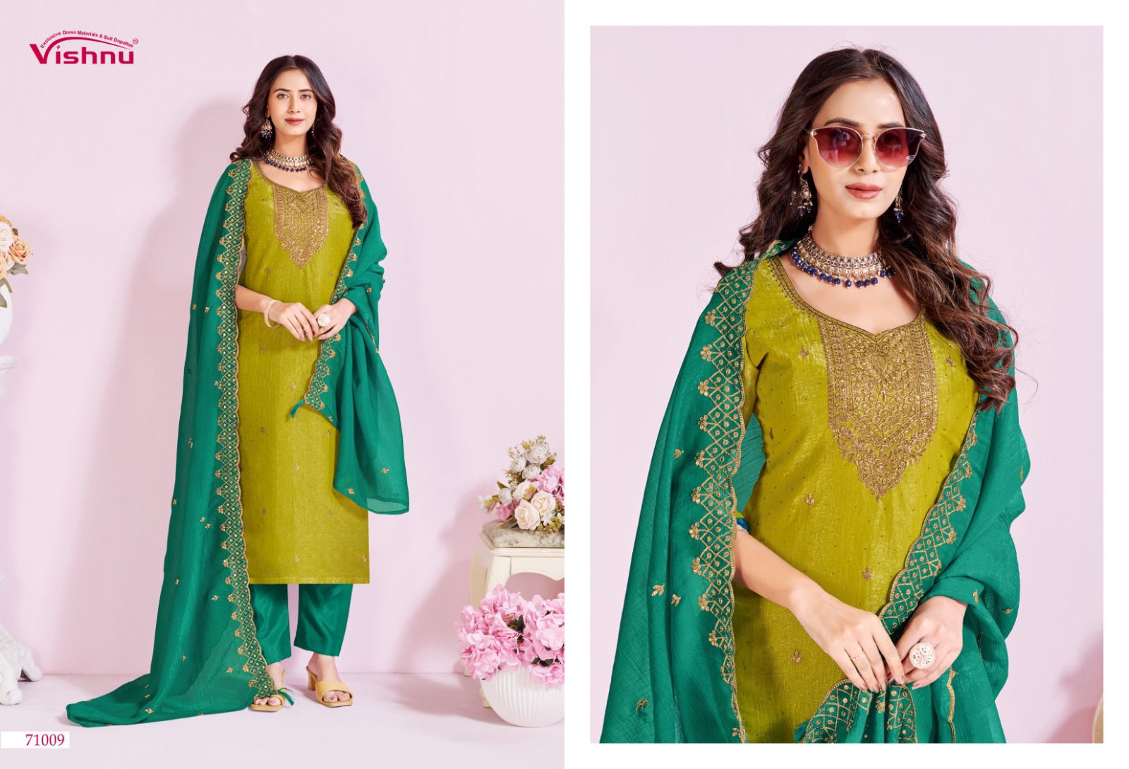 Rutbaa Vishnu Impex Crunchy Pant Style Suits Exporter
