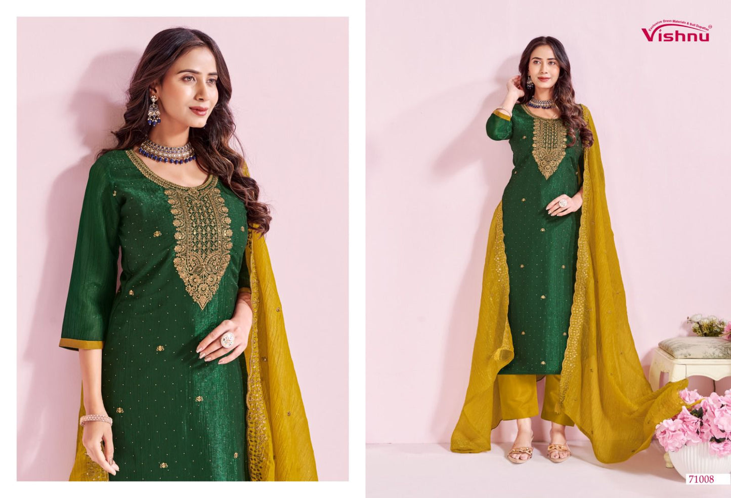 Rutbaa Vishnu Impex Crunchy Pant Style Suits Exporter