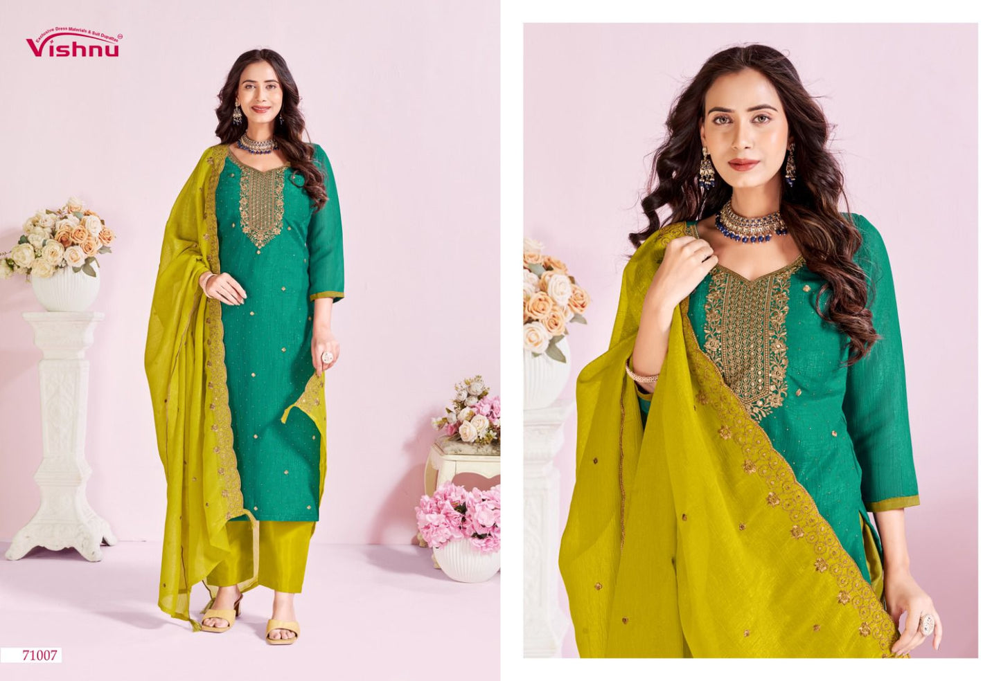 Rutbaa Vishnu Impex Crunchy Pant Style Suits Exporter