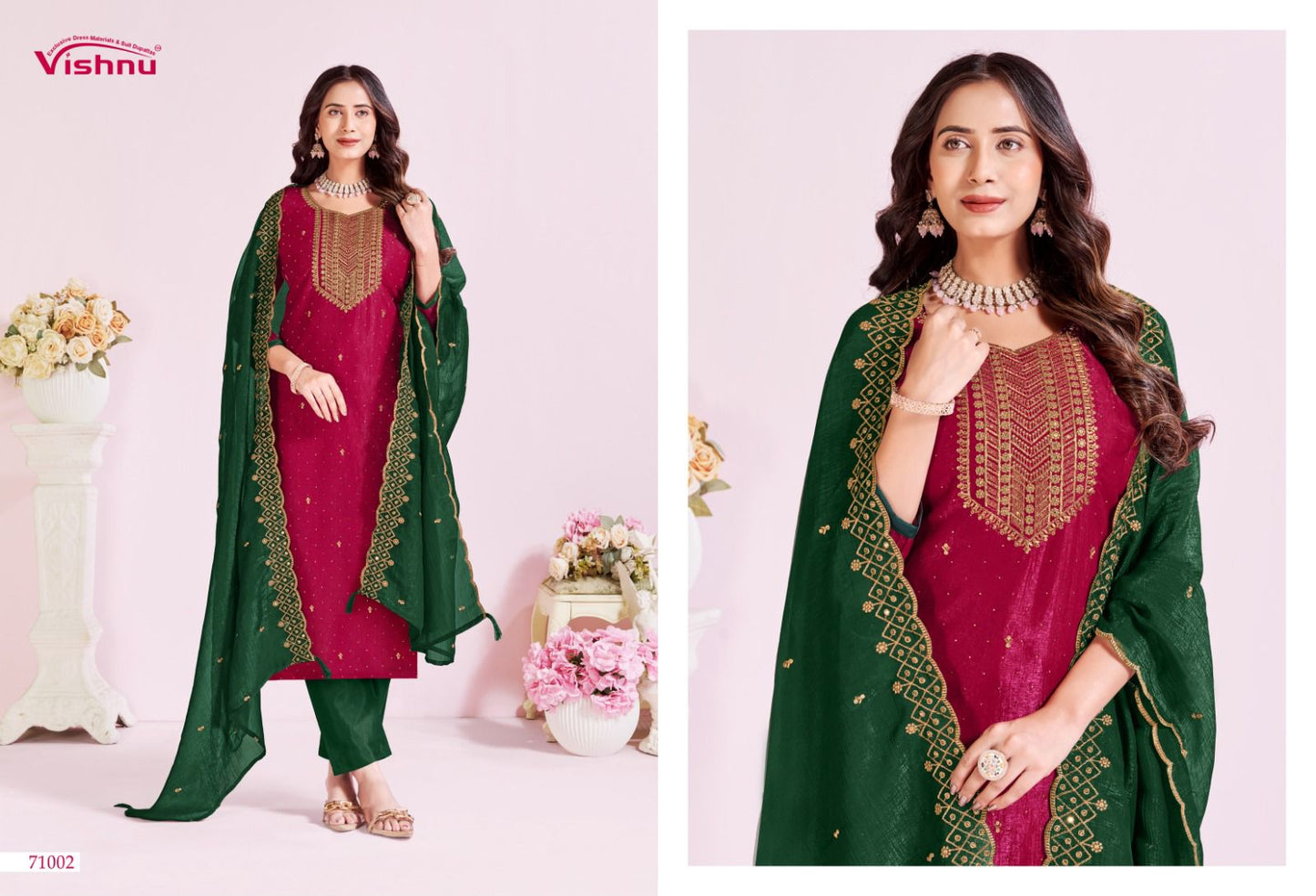 Rutbaa Vishnu Impex Crunchy Pant Style Suits Exporter