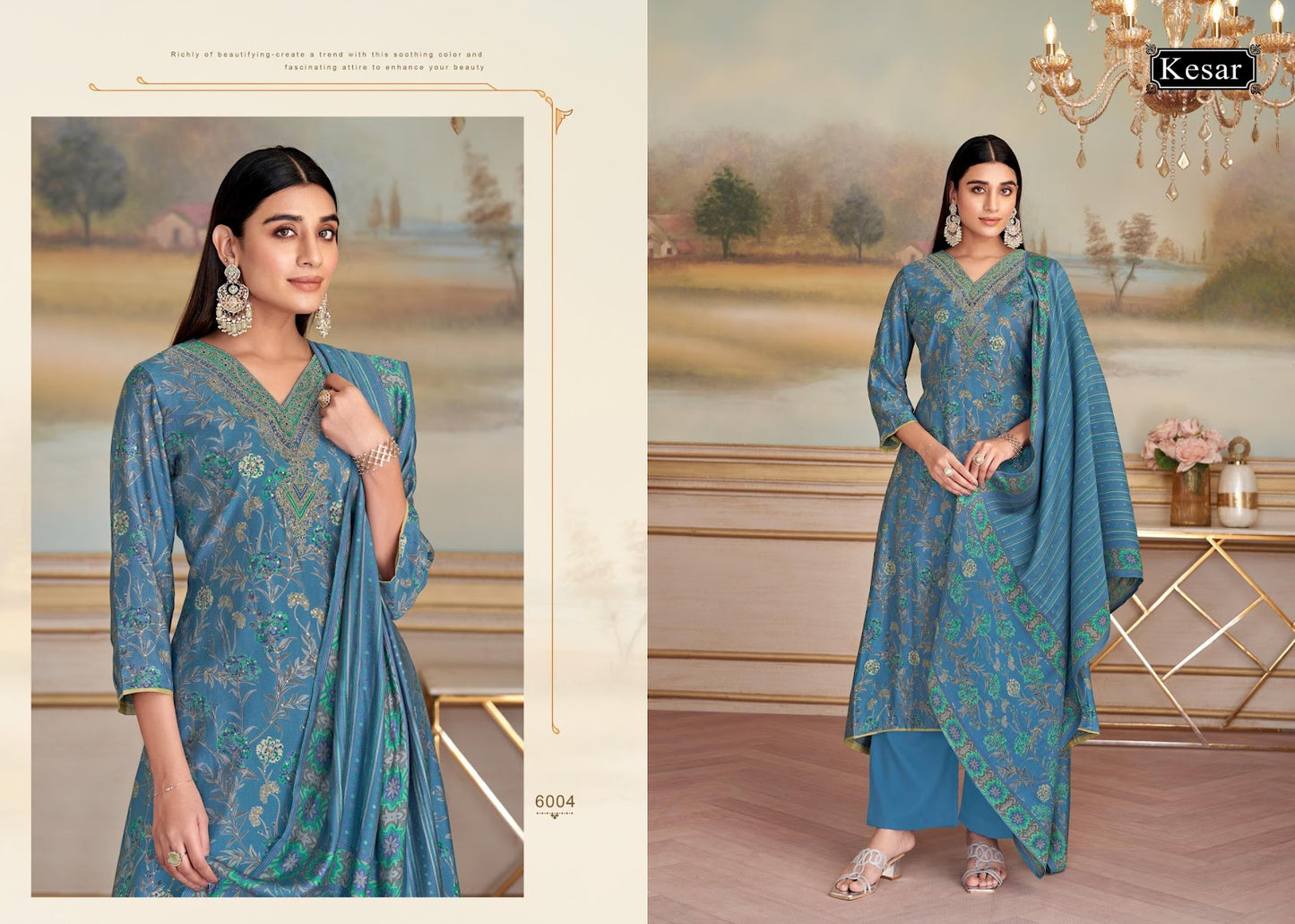 Rutbah Kesar Pashmina Suits Manufacturer Ahmedabad