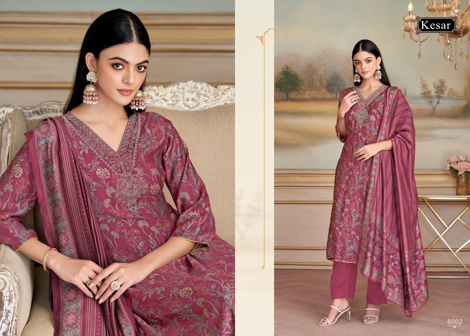 Rutbah Kesar Pashmina Suits Manufacturer Ahmedabad