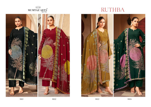 Ruthba Mumtaz Arts Viscose Muslin Karachi Salwar Suits Exporter India
