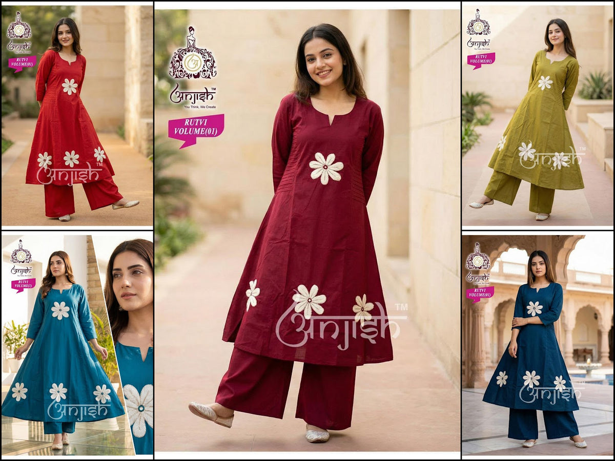 Rutvi Anjish Dhabu Cotton Co Ord Set Manufacturer Gujarat