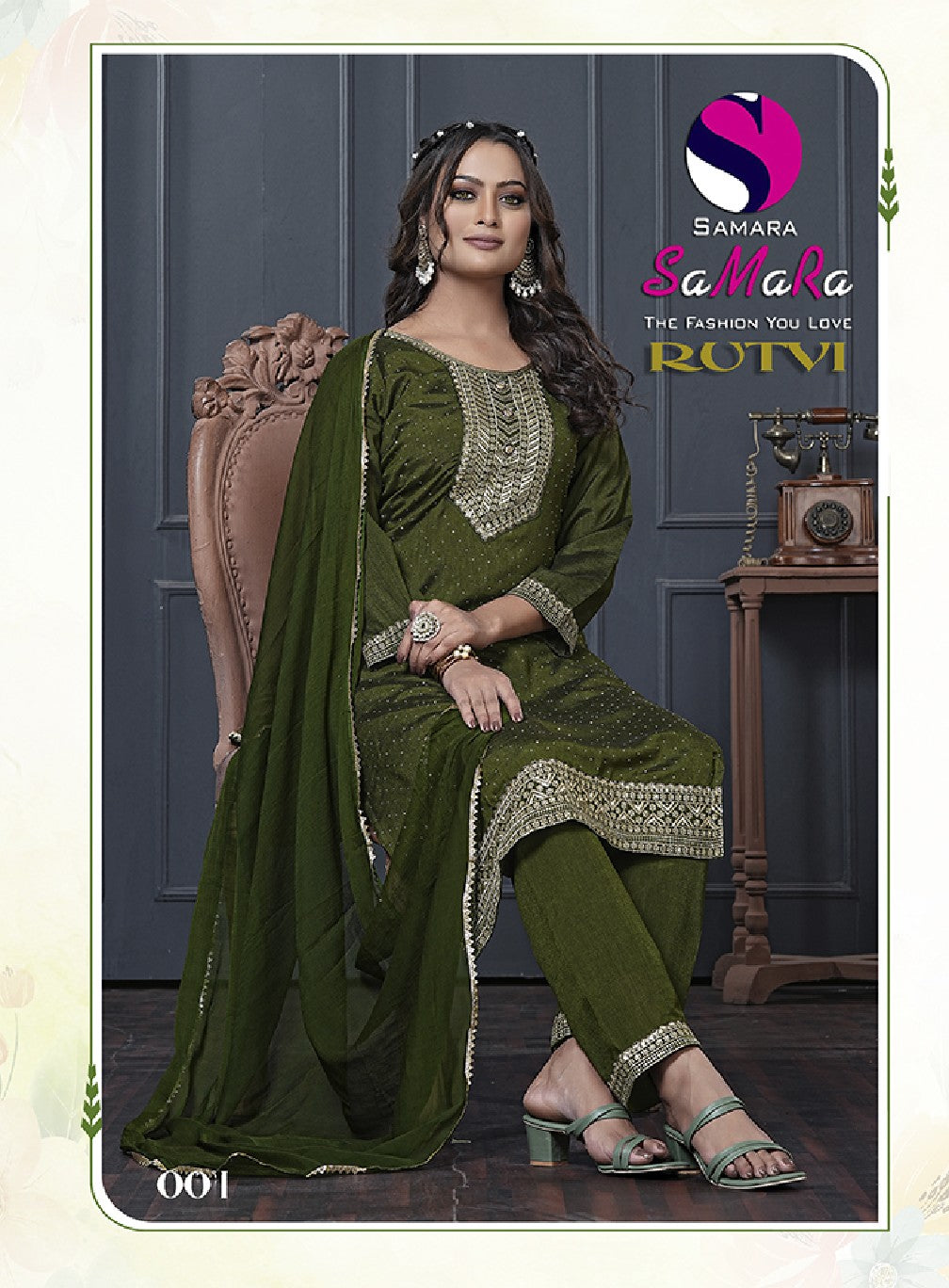 Rutvi Samara Vichitra Readymade Pant Style Suits Wholesaler India