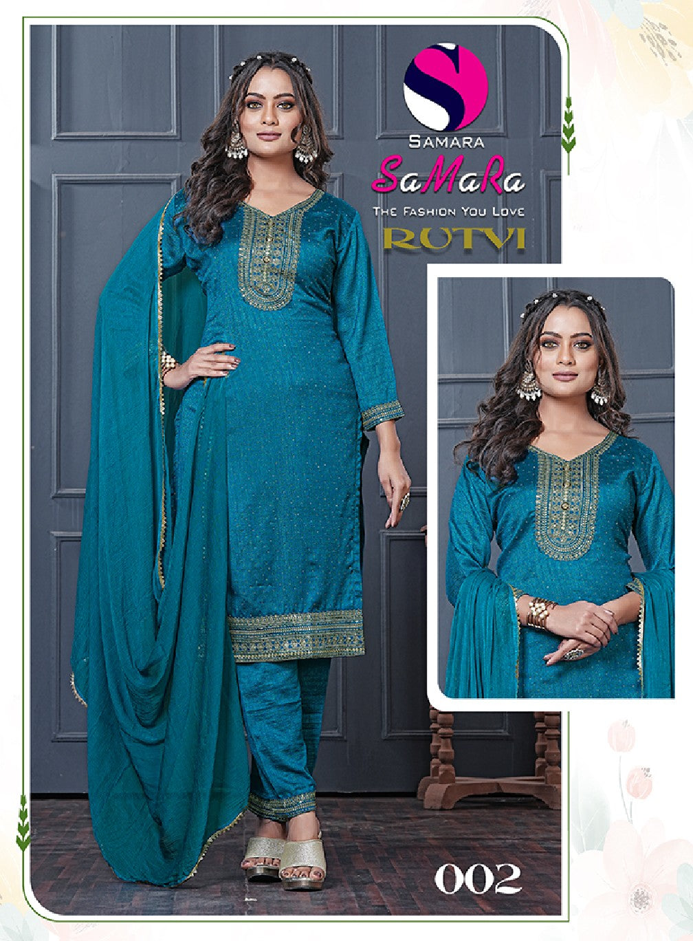 Rutvi Samara Vichitra Readymade Pant Style Suits Wholesaler India