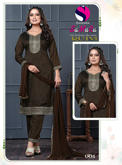 Rutvi Samara Vichitra Readymade Pant Style Suits Wholesaler India