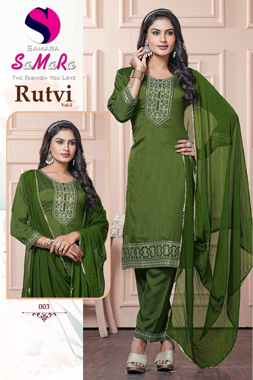 Rutvi Vol 2 Samara Vichitra Readymade Pant Style Suits Wholesaler