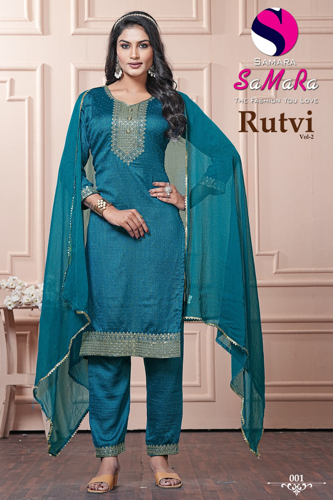 Rutvi Vol 2 Samara Vichitra Readymade Pant Style Suits Wholesaler
