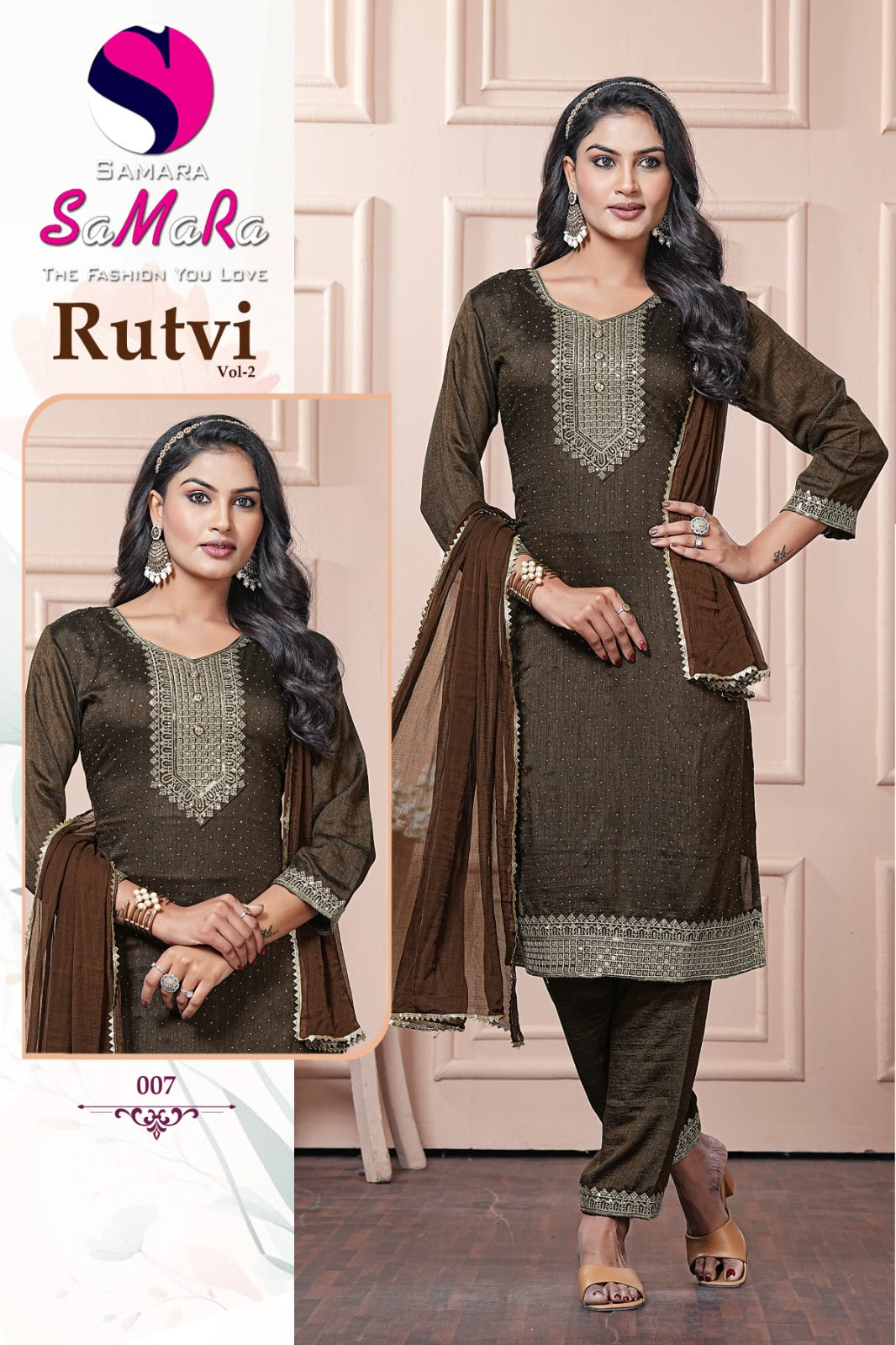 Rutvi Vol 2 Samara Vichitra Readymade Pant Style Suits Wholesaler
