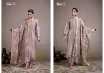 Ruvaan Naariti Tissue Silk Pant Style Suits Exporter Gujarat